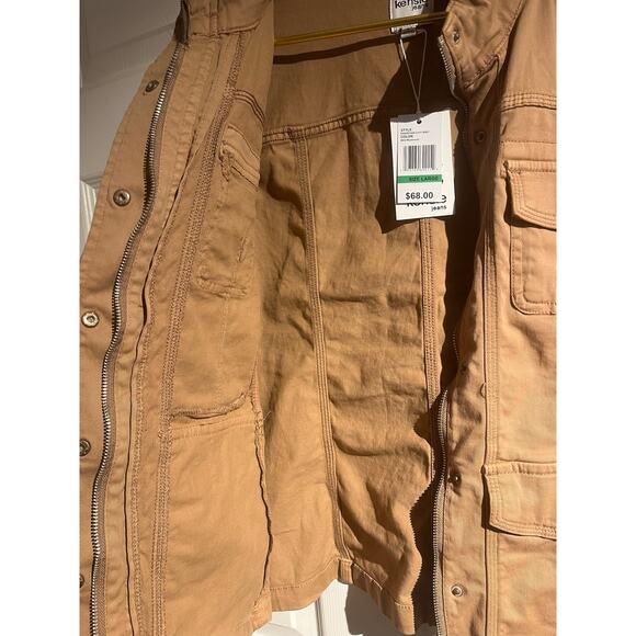 NWT Kensie jeans light weight jacket color Wild mushroom Size large - Picture 7 of 7